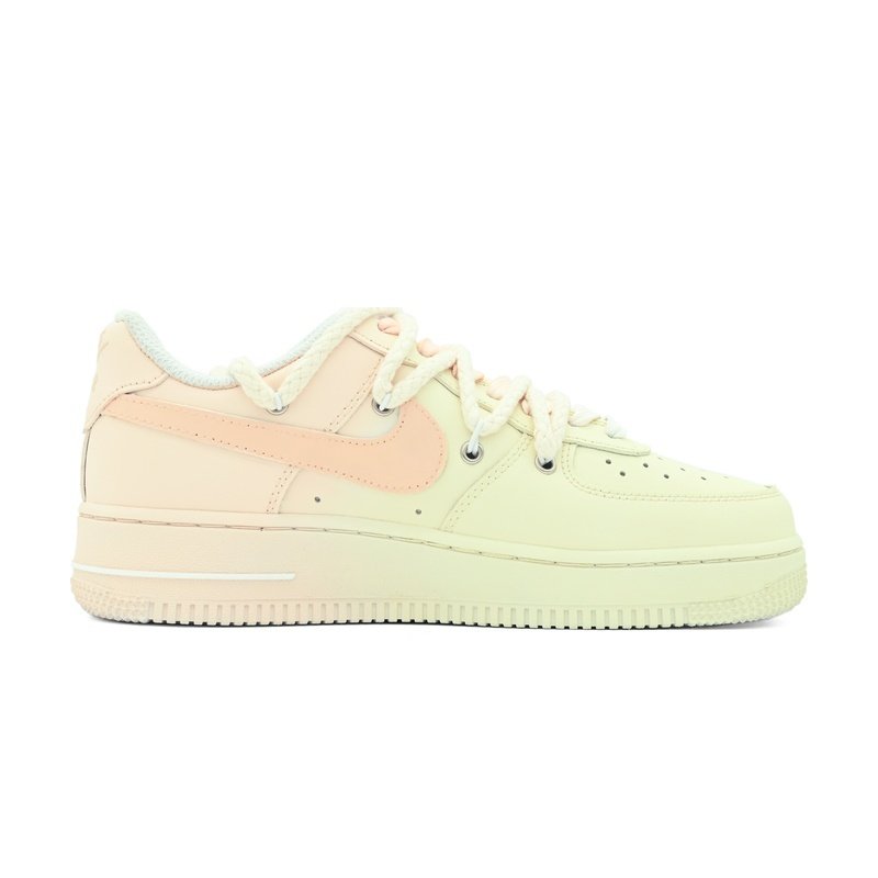 Custom Air Force 1 Shoes Beige Peach Love Begets Love - Image 2