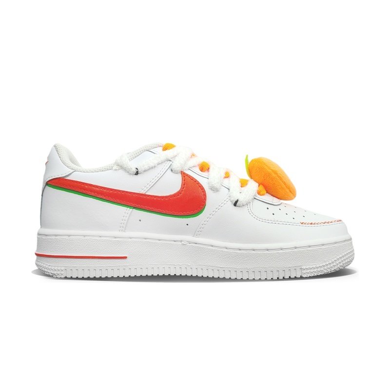 Custom Air Force 1 Shoes Orange White Carrot Head - Image 2