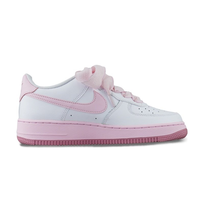 Custom Air Force 1 Shoes Pink Beige Bowknot Charm - Image 2