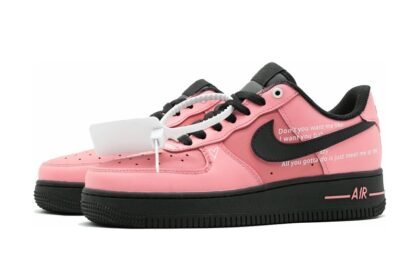 Custom Air Force 1 Shoes Pink Black Sweet Heart
