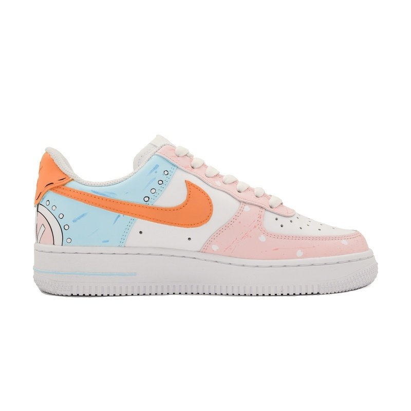 Custom Air Force 1 Shoes Pink Blue Sailor Deer - Image 2