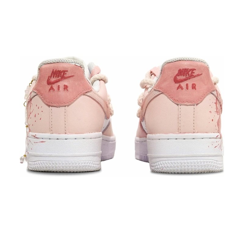 Custom Air Force 1 Shoes Pink White Butterfly Dance - Image 4