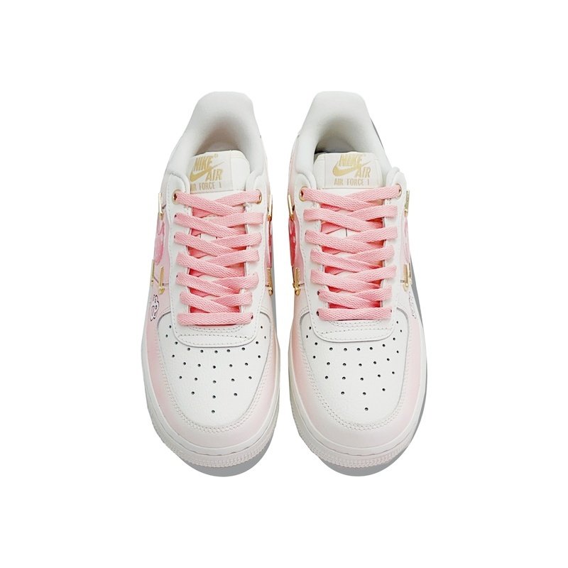 Custom Air Force 1 Shoes Pink White Cat Fantasy - Image 3