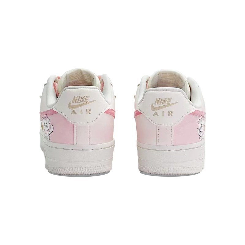 Custom Air Force 1 Shoes Pink White Cat Fantasy - Image 4