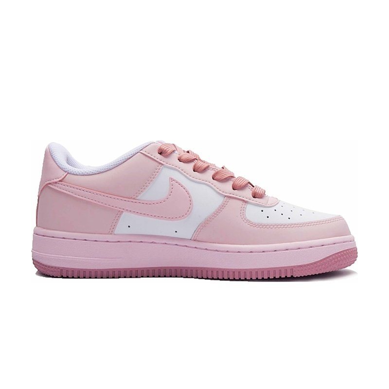 Custom Air Force 1 Shoes Pink White Creme Pig - Image 2