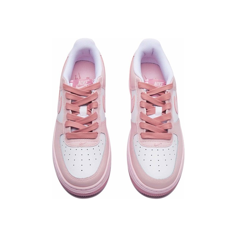 Custom Air Force 1 Shoes Pink White Creme Pig - Image 4