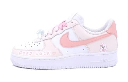 Custom Air Force 1 Shoes Pink White Kawaii Bunny