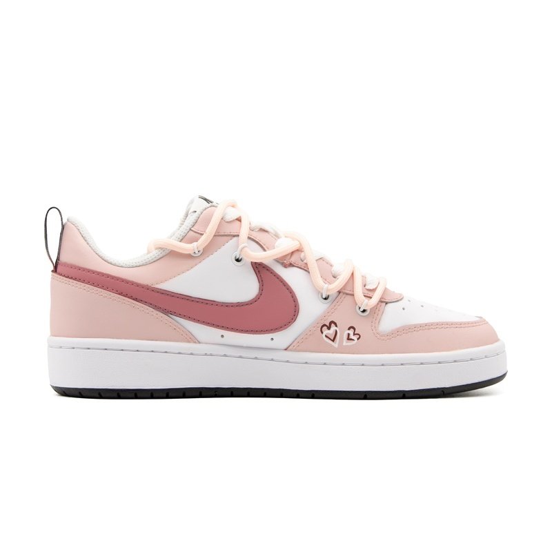 Custom Court Shoes Beige Pink Lucky Charm - Image 2