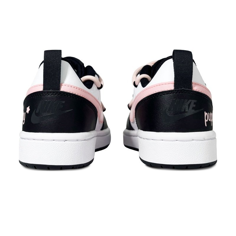 Custom Court Shoes Black Pink Puppy Play - Image 4
