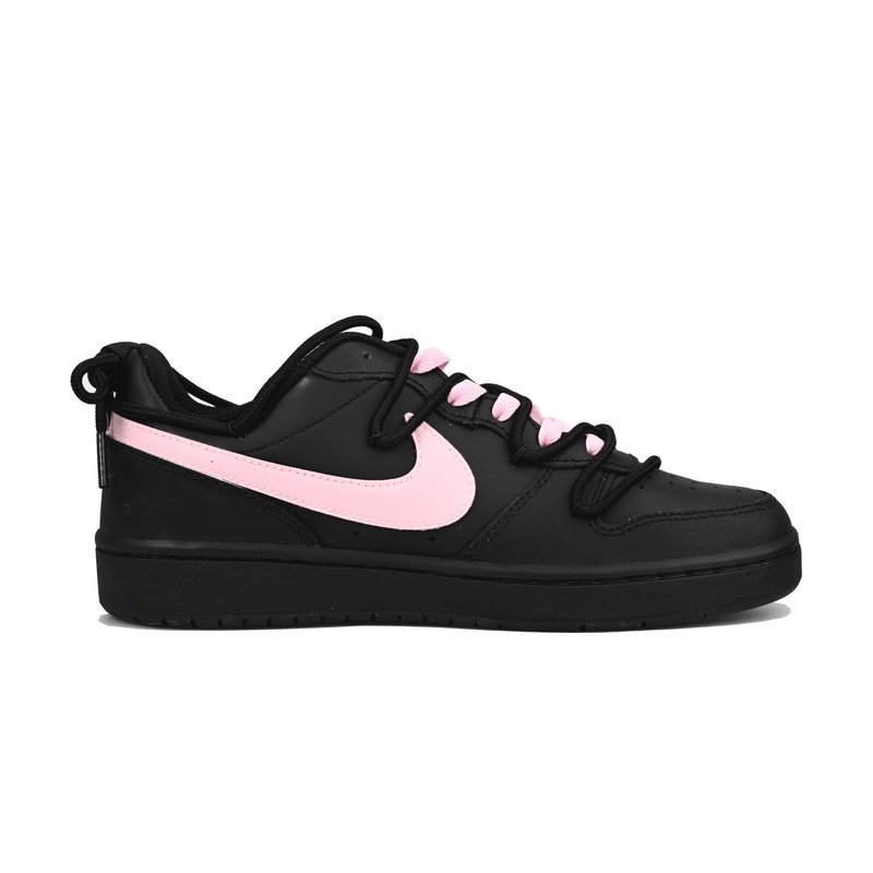 Custom Court Shoes Pink Black Bowknot Charm - Image 2