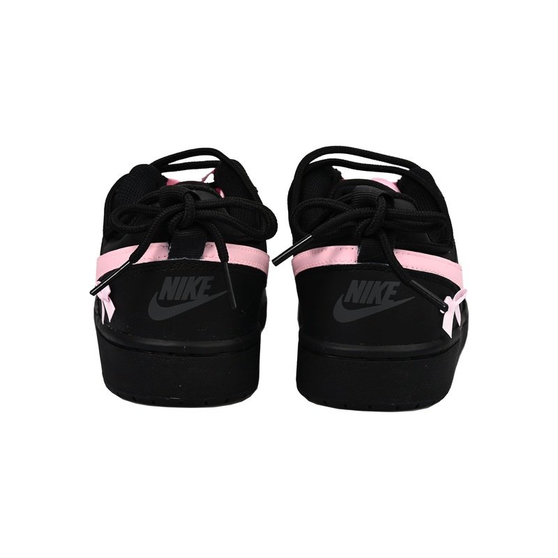 Custom Court Shoes Pink Black Bowknot Charm - Image 4