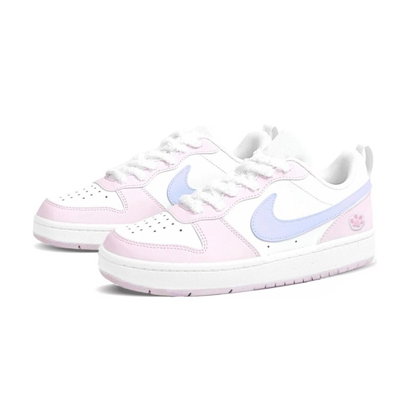 Custom Court Shoes Pink Purple Cute Paw - Image 3