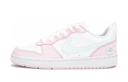 Custom Court Shoes Pink White Cat Paw