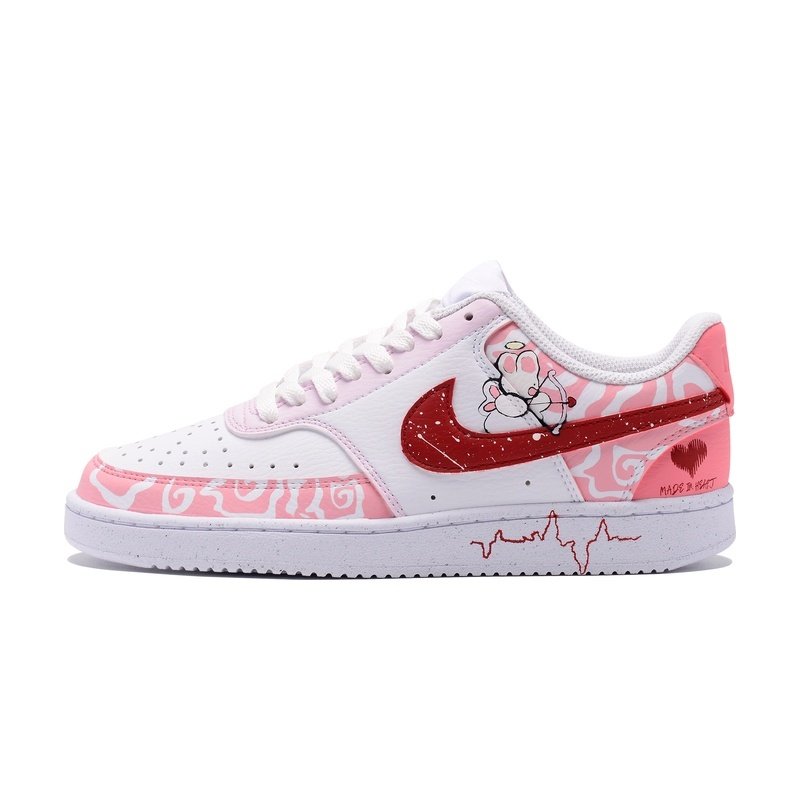 Custom Court Shoes Pink White Cupid Rose