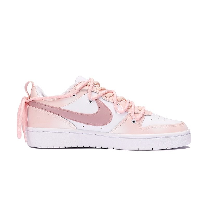 Custom Court Shoes Pink White Cute Rabbit - Image 2