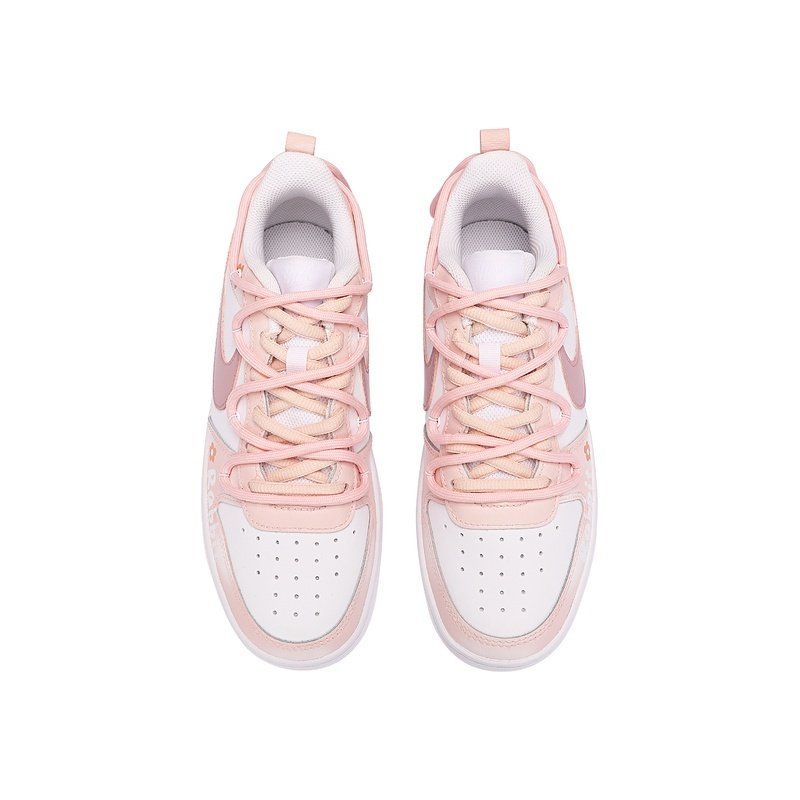 Custom Court Shoes Pink White Cute Rabbit - Image 4