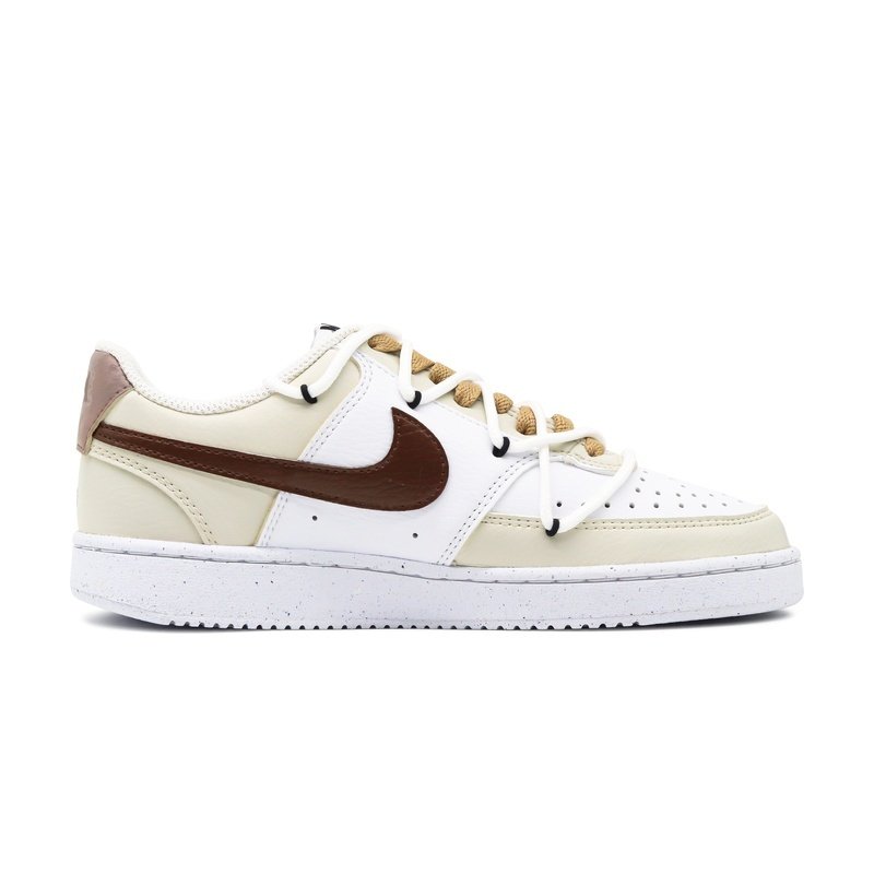 Custom Court Shoes White Brown Christmas Tree - Image 2