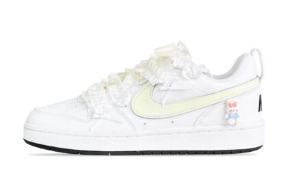 Custom Court Shoes White Yellow Little Rabbit Diary