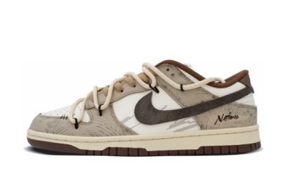 Custom Dunk Shoes Beige White Vintage Vibes