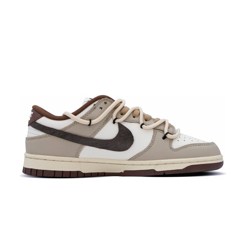 Custom Dunk Shoes Beige White Vintage Vibes - Image 2