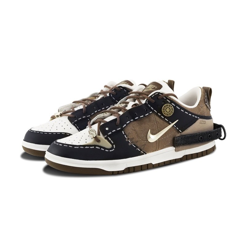 Custom Dunk Shoes Black Brown Western Charm - Image 3