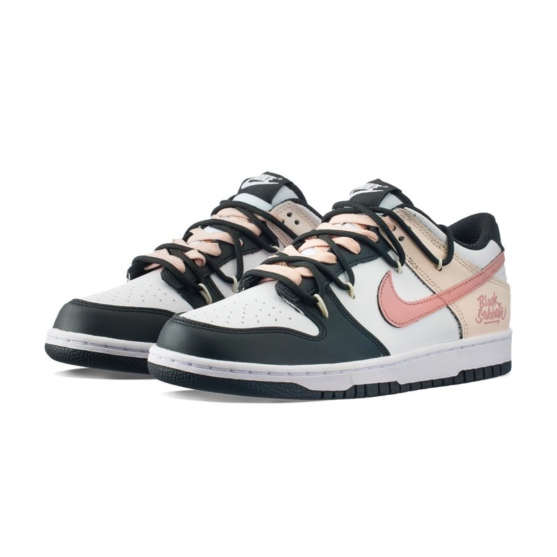 Custom Dunk Shoes Black Pink White Peach Summer - Image 3