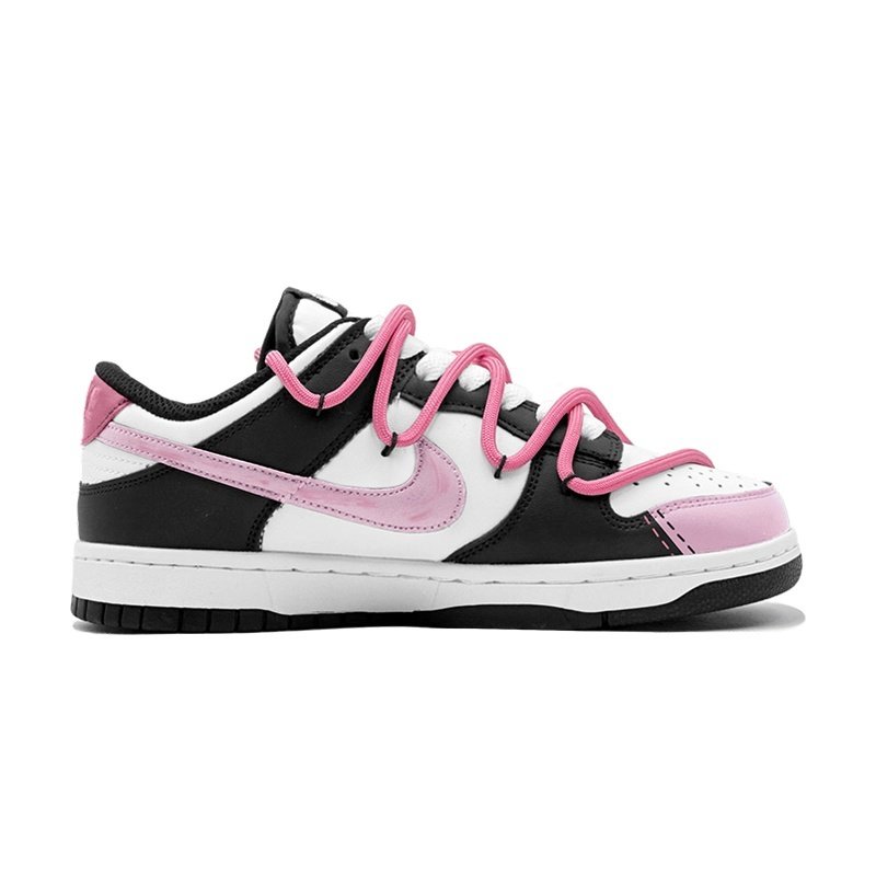 Custom Dunk Shoes Pink Black Cat Graffiti - Image 2
