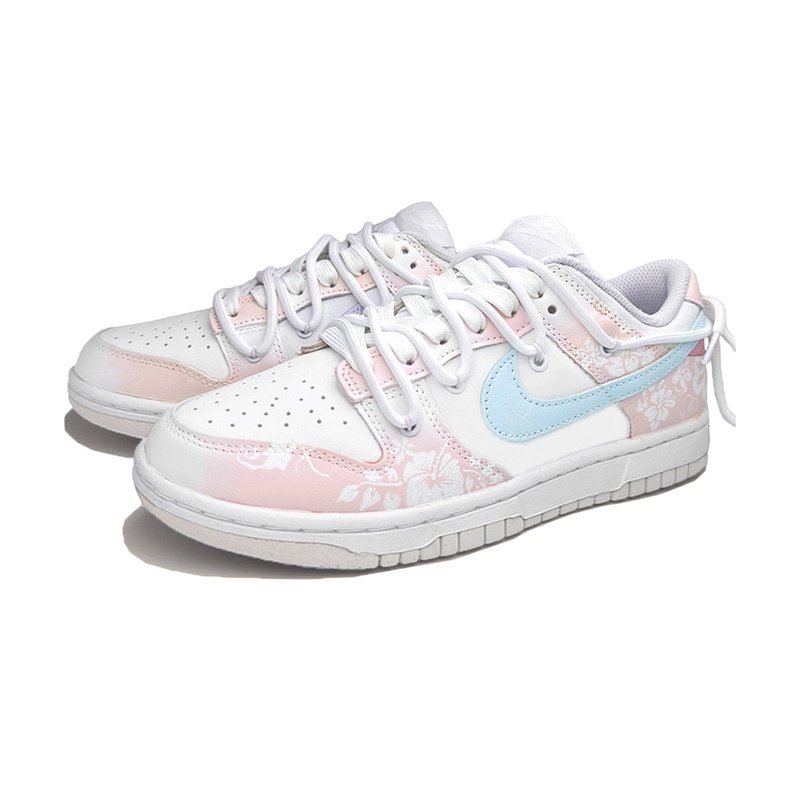 Custom Dunk Shoes Pink White Spring Sakura - Image 3