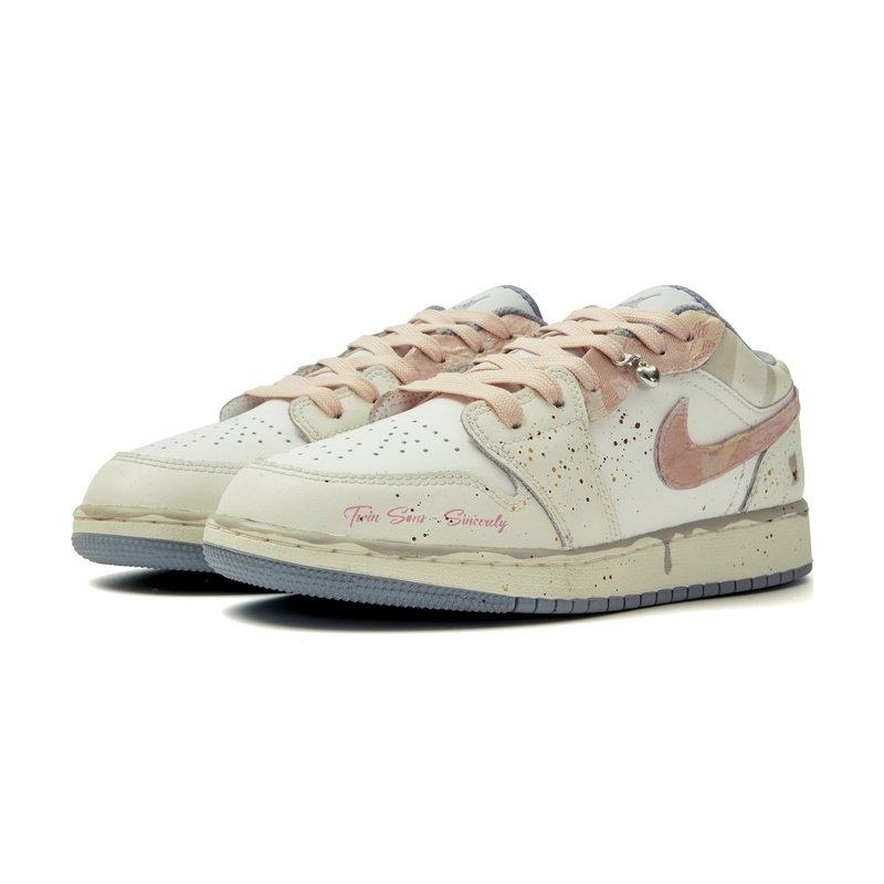 Custom Jordan Shoes Beige Pink Dreamcatcher Girl - Image 3