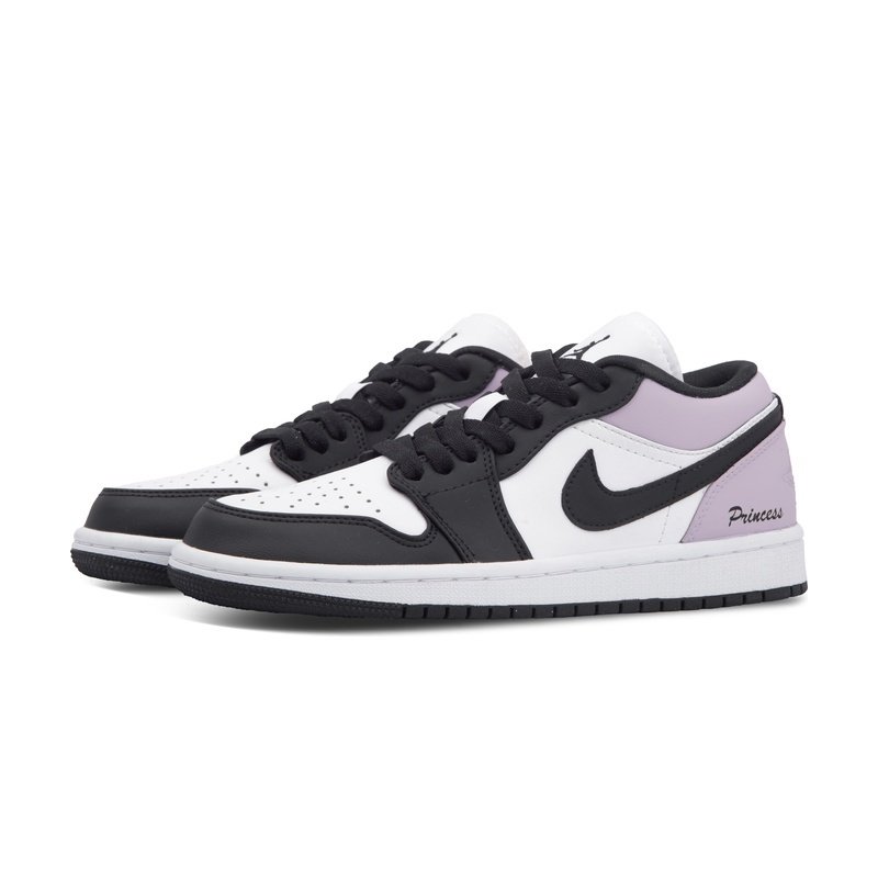 Custom Jordan Shoes Black White Lavender Princess - Image 3