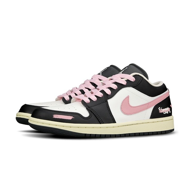 Custom Jordan Shoes Black White Pink Cool Berry - Image 3