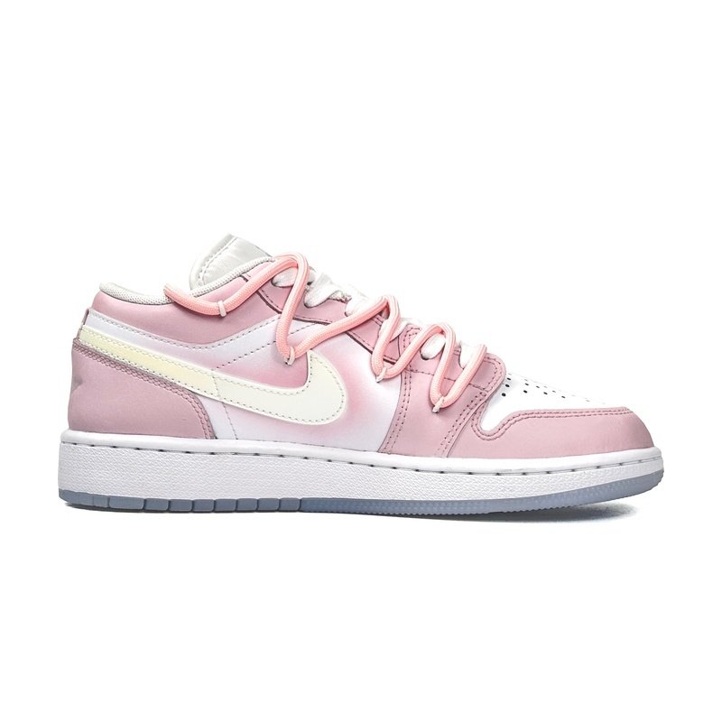 Custom Jordan Shoes Pink Silver Rabbit Tale - Image 2