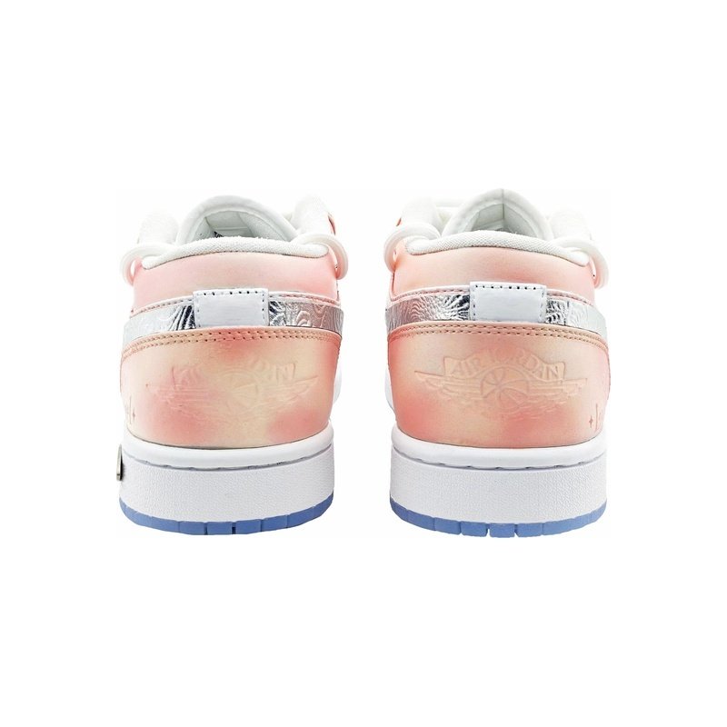 Custom Jordan Shoes Pink White Romantic Lover - Image 4