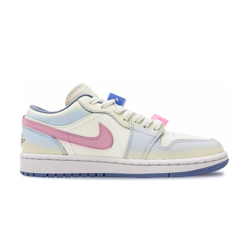Custom Jordan Shoes White Blue Gentle Whisper - Image 2