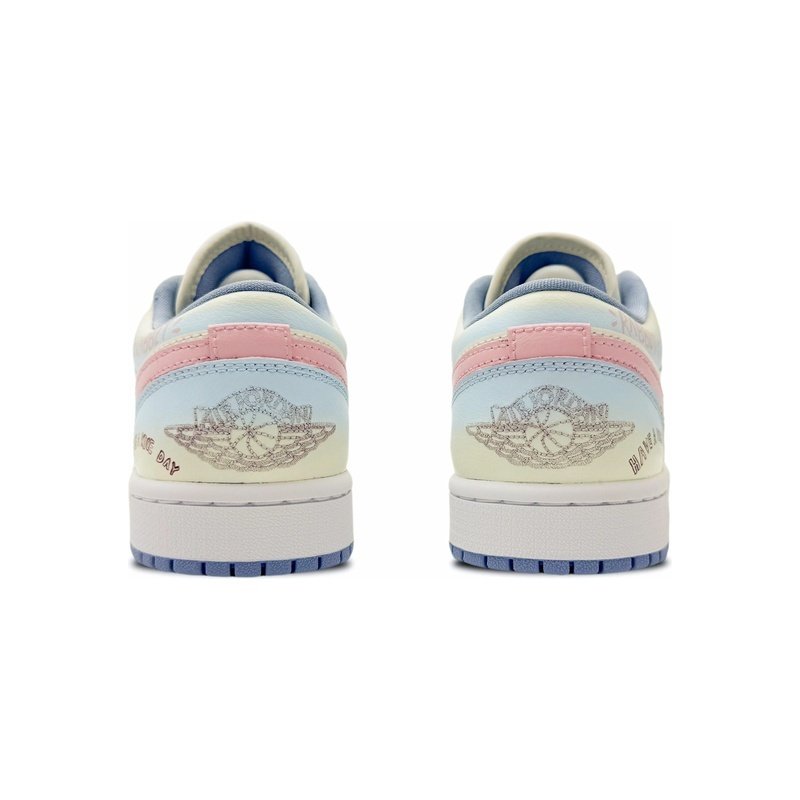 Custom Jordan Shoes White Blue Gentle Whisper - Image 5